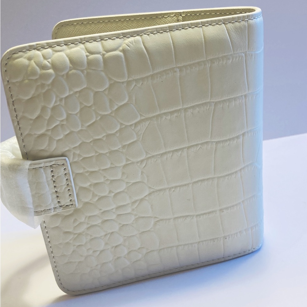 Cloth and Paper 6-Ring Pocket, White Croc, Leather Agenda